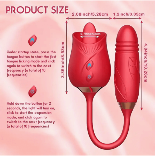 Juguete Sexual Vaginal Y Anal Masturbación 2 En 1 | Red / P5 - Image 3