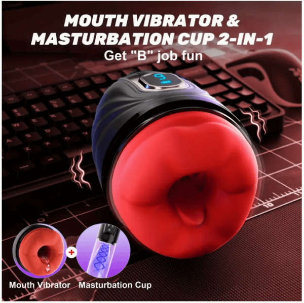 Masturbador Vibrator - Bombas y ampliadores con 9 modos de succión y vibración / P11 - Image 2