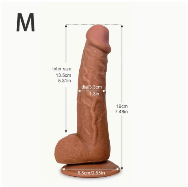 Pene suave y realista para la masturbación femenina | Talla M / 19CM / P26