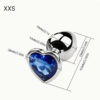 Entrenador Anal de Metal en Forma de Corazón de Lujo | Blue color / P32