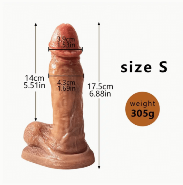 Pene full realista talla S de 17.5cm / P4