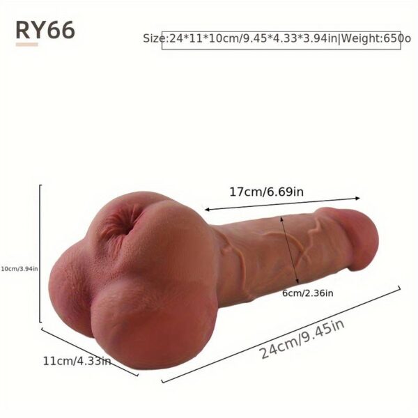 2 en 1 Pene y Ano realista de 24CM | O9 - Image 3