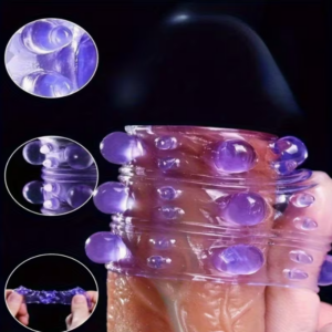 funda de pene con burbujas costados / color celeste / Precio Unitario / P41