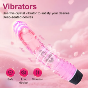 Vibrador color de 21CM de largo y 5CM de ancho confortable con vibrador con variacion de velocidad / incluido de bateria AA(2) / E46