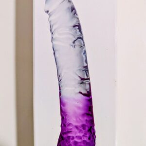 Dildo de 8.1 pulgadas transparente con rosa / J2