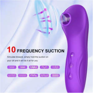 Juguete sexual vibrador 10 MODOS con succión GOLD2 / PINK Color / alimentado por batería integrada, con carga USB. / R17
