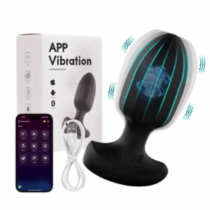 Plug Anal con vibrador con cubierta para facil lavado con cargador incluido, resistente al agua / R24