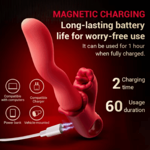 vibrador curvo doble funciones con estimulador de clitoris - O22