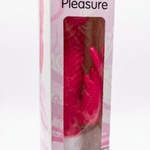 Vibrador Dark Pink a bateria AA  Waves of Pleasure con texturas excitantes y estimulador de clitoris / P61
